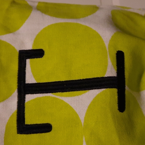 Embroidered Lime Green Cotton Polk-A-Dot Chef Kitchen Apron Baker Cook Gift - Picture 2 of 6